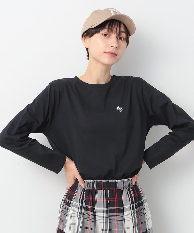デッサン(レディース)(Dessin(Ladies))の【洗える】ロングスリーブTシャツ（XS～L） ブラック(019)