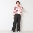 デッサン(レディース)(Dessin(Ladies))の【洗える】ゴールドボタン付きボーダーカーディガン11