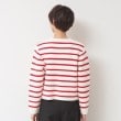 デッサン(レディース)(Dessin(Ladies))の【洗える】ゴールドボタン付きボーダーカーディガン15