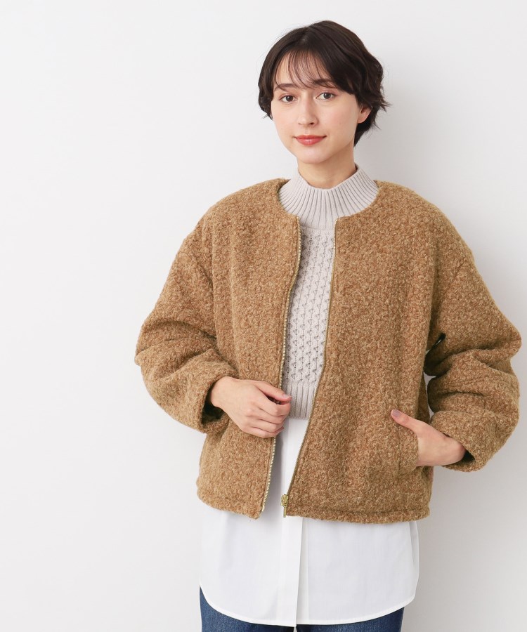 デッサン(レディース)(Dessin(Ladies))のフライス編みナッピングブルゾン9