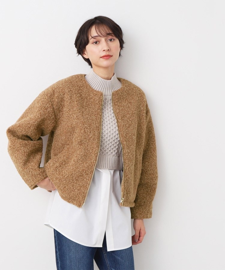 デッサン(レディース)(Dessin(Ladies))のフライス編みナッピングブルゾン10