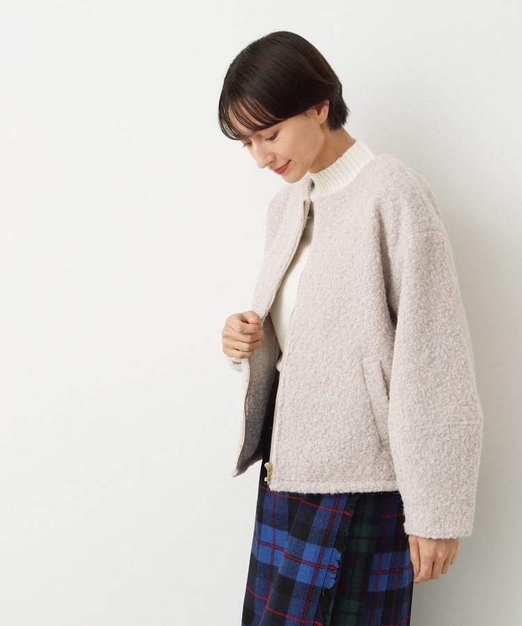デッサン(レディース)(Dessin(Ladies))のフライス編みナッピングブルゾン3