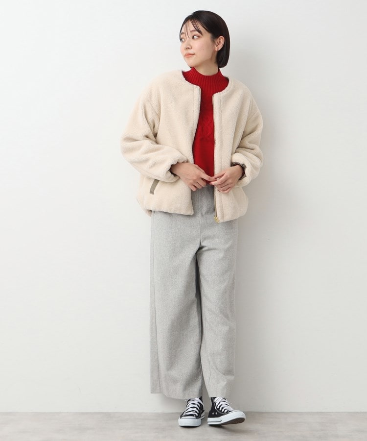 デッサン(レディース)(Dessin(Ladies))の【リバーシブル】ボア×キルトブルゾン4