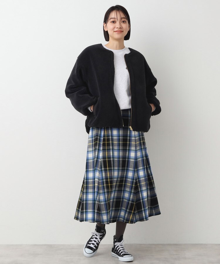 デッサン(レディース)(Dessin(Ladies))の【リバーシブル】ボア×キルトブルゾン10