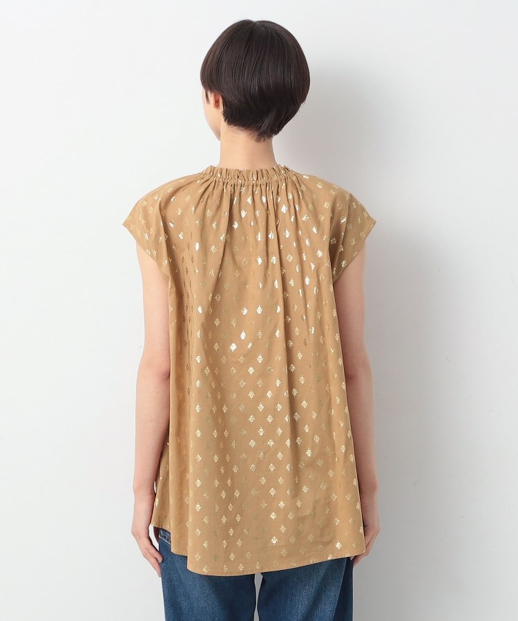 デッサン(レディース)(Dessin(Ladies))の【洗える】箔プリントフリルネックブラウス11