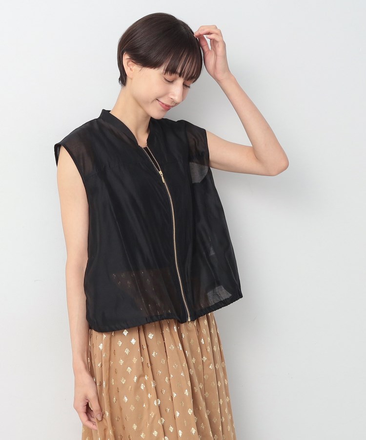 デッサン(レディース)(Dessin(Ladies))の【洗える】ドローコード付きシアーブラウス6
