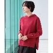 デッサン(レディース)(Dessin(Ladies))の【シリーズ累計1万枚！3シーズンOK・洗える】ちょうどいいパーカ レッド(063)