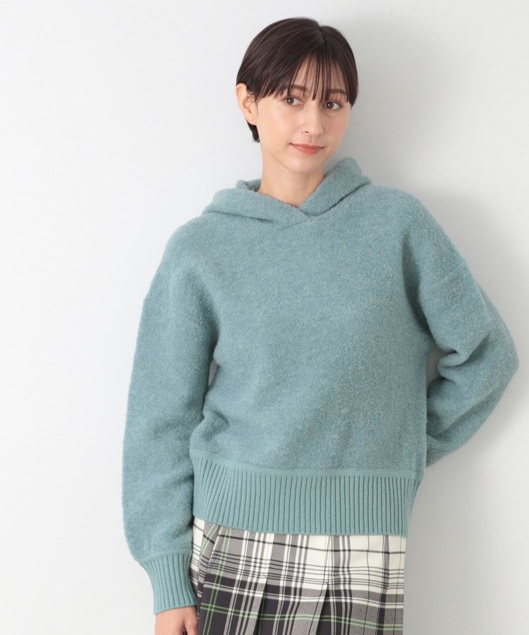 デッサン(レディース)(Dessin(Ladies))の【洗える】ループヤーンフードニット ブルー(091)