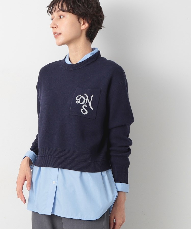 デッサン(レディース)(Dessin(Ladies))の【洗える】ロゴジャカードショート丈ニット（XS～L）9