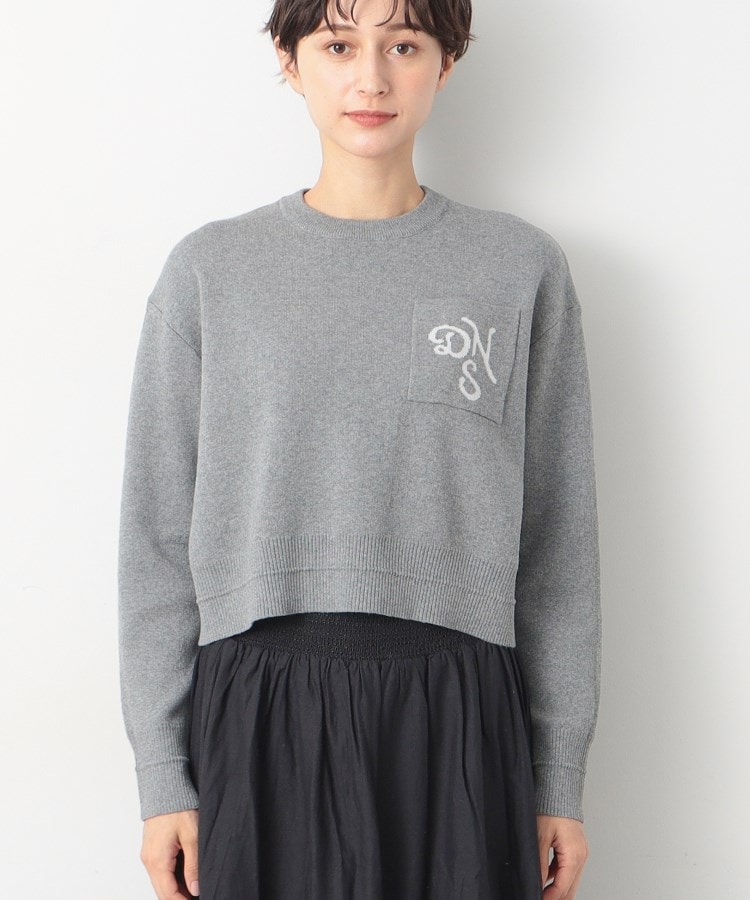 デッサン(レディース)(Dessin(Ladies))の【洗える】ロゴジャカードショート丈ニット（XS～L）17