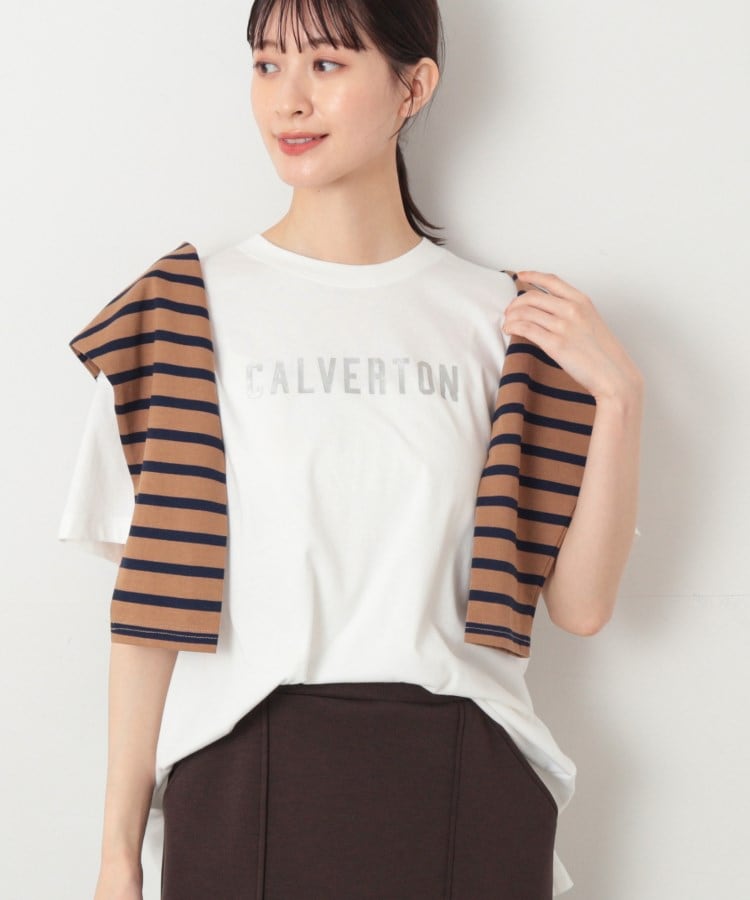 大人気アイテム 洗える】箔プリントチュニックTシャツ（XS～L）（Tシャツ トップス