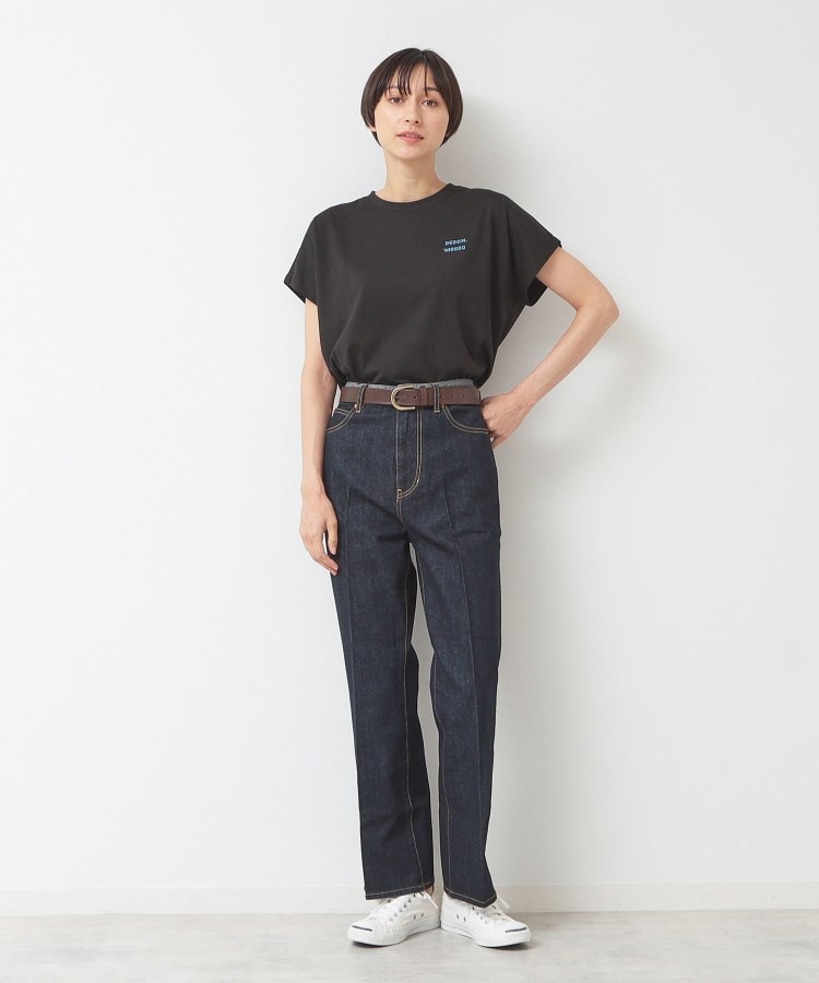 デッサン(レディース)(Dessin(Ladies))のフロッキープリントポイントロゴTシャツ（XS～L）3