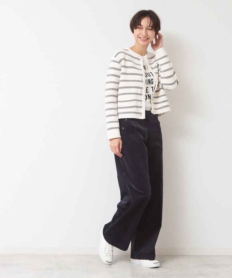 洗える】8個ボタン付きコーデュロイマリンパンツ(XS~L)(フル 洗える】8個ボタン付きコーデュロイマリンパンツ(XS~L)(フル