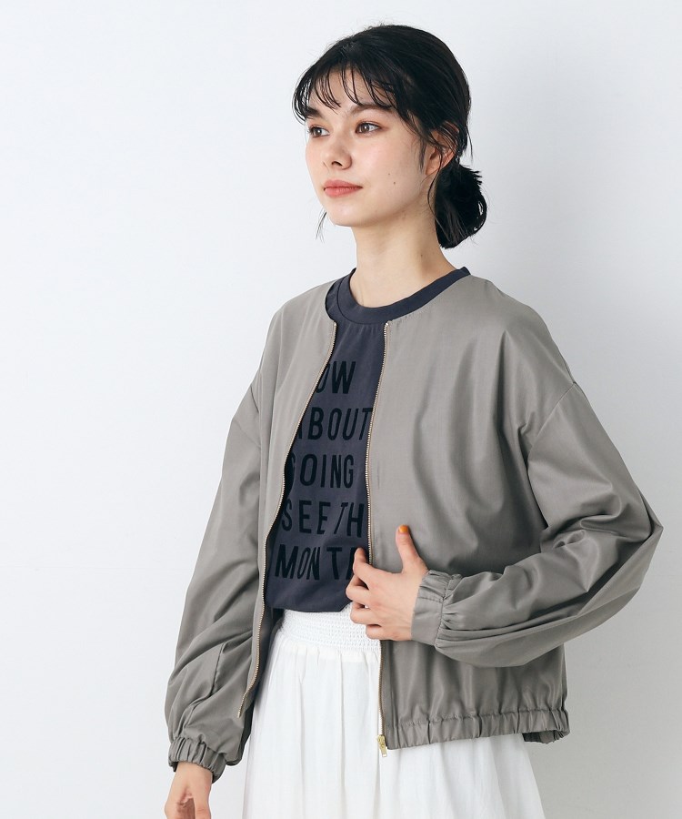 デッサン(レディース)(Dessin(Ladies))の【洗える】微光沢短丈ブルゾン2