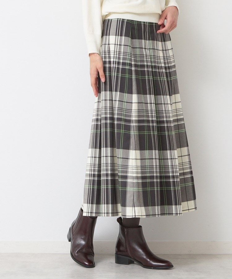 デッサン(レディース)(Dessin(Ladies))の【洗える】チェック柄タックプリーツスカート(XS~L)1