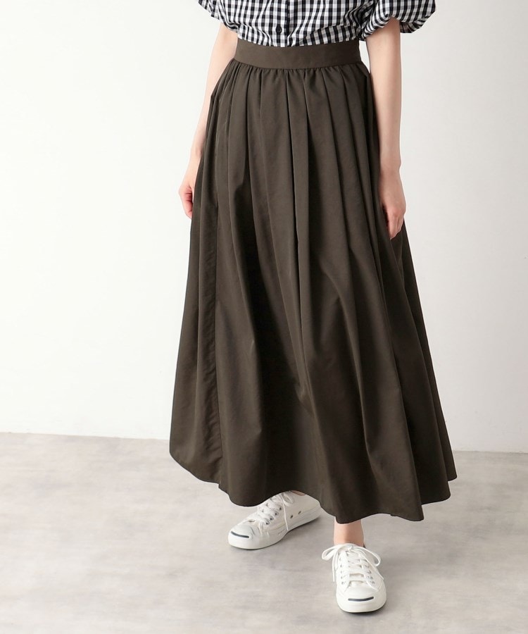 デッサン(レディース)(Dessin(Ladies))の【洗える】ワッシャースカート（XS～L） ブラウン(044)