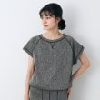 デッサン(レディース)(Dessin(Ladies))の【洗える】ラメ裏毛カットソージャージ チャコールグレー(014)