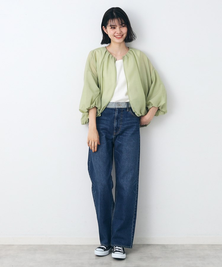 デッサン(レディース)(Dessin(Ladies))の【洗える】バルーンスリーブファブリックカーデ11
