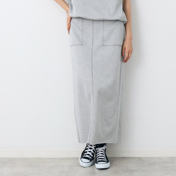 デッサン(レディース)(Dessin(Ladies))の【洗える】ラメ裏毛タイトスカート マキシ・ロングスカート