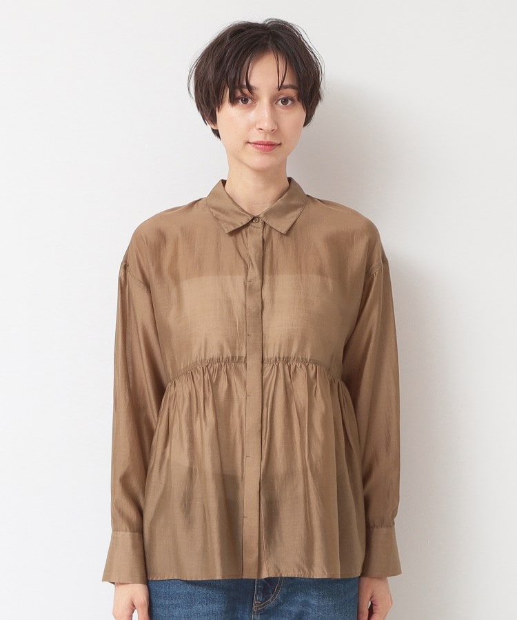 デッサン(レディース)(Dessin(Ladies))の【洗える】シアーペプラムシャツ（S～L）14