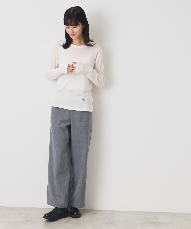 デッサン(レディース)(Dessin(Ladies))の【洗える】リブクルーネックロングスリーブ3