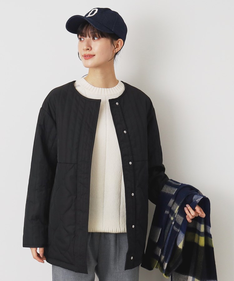 デッサン(レディース)(Dessin(Ladies))の中綿キルトジャケット（XS～L） ブラック(019)