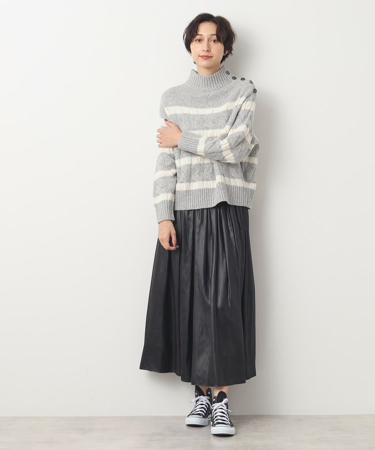 デッサン(レディース)(Dessin(Ladies))の【洗える】コーティングサテンスカート3