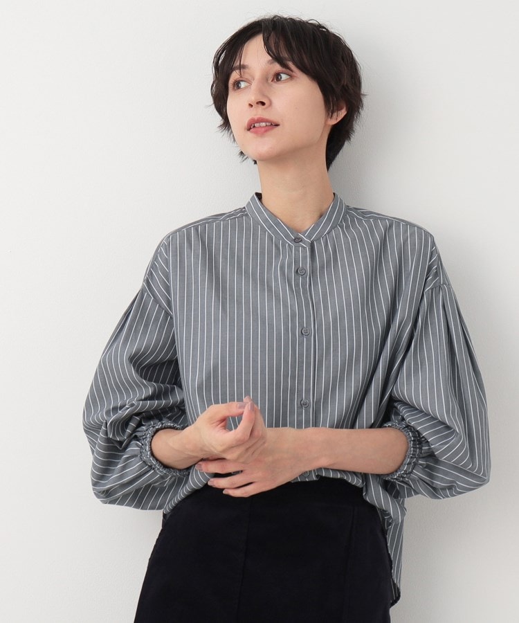 デッサン(レディース)(Dessin(Ladies))の【洗える】バルーンスリーブバンドカラーシャツ（XS～L）5