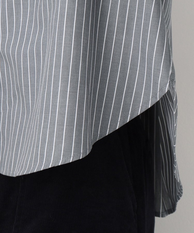 洗える】バルーンスリーブバンドカラーシャツ(XS~L)(シャツ 洗える】バルーンスリーブバンドカラーシャツ(XS~L)(シャツ