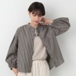 デッサン(レディース)(Dessin(Ladies))の【洗える】バルーンスリーブバンドカラーシャツ（XS～L） ブラウン(544)
