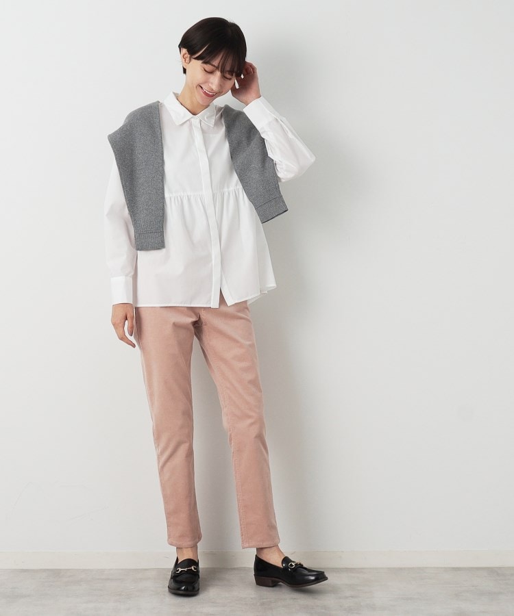デッサン(レディース)(Dessin(Ladies))の【洗える】シャツカラーペプラムブラウス3