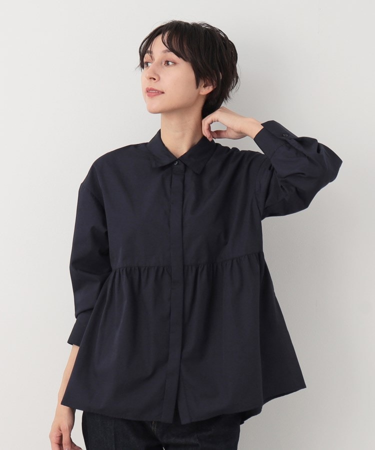 デッサン(レディース)(Dessin(Ladies))の【洗える】シャツカラーペプラムブラウス5