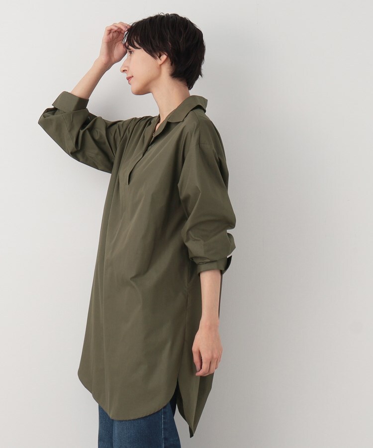 デッサン(レディース)(Dessin(Ladies))の【洗える】スキッパーシャツワンピース2