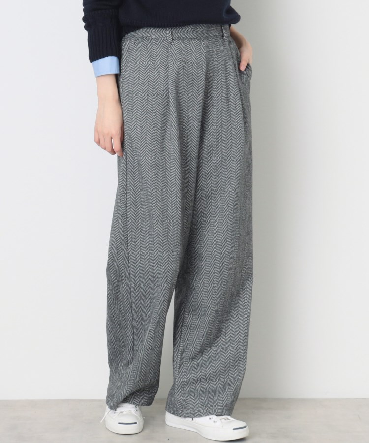 デッサン(レディース)(Dessin(Ladies))の【後ろウエストゴム・洗える】リラックスワイドパンツ（XS～L）10