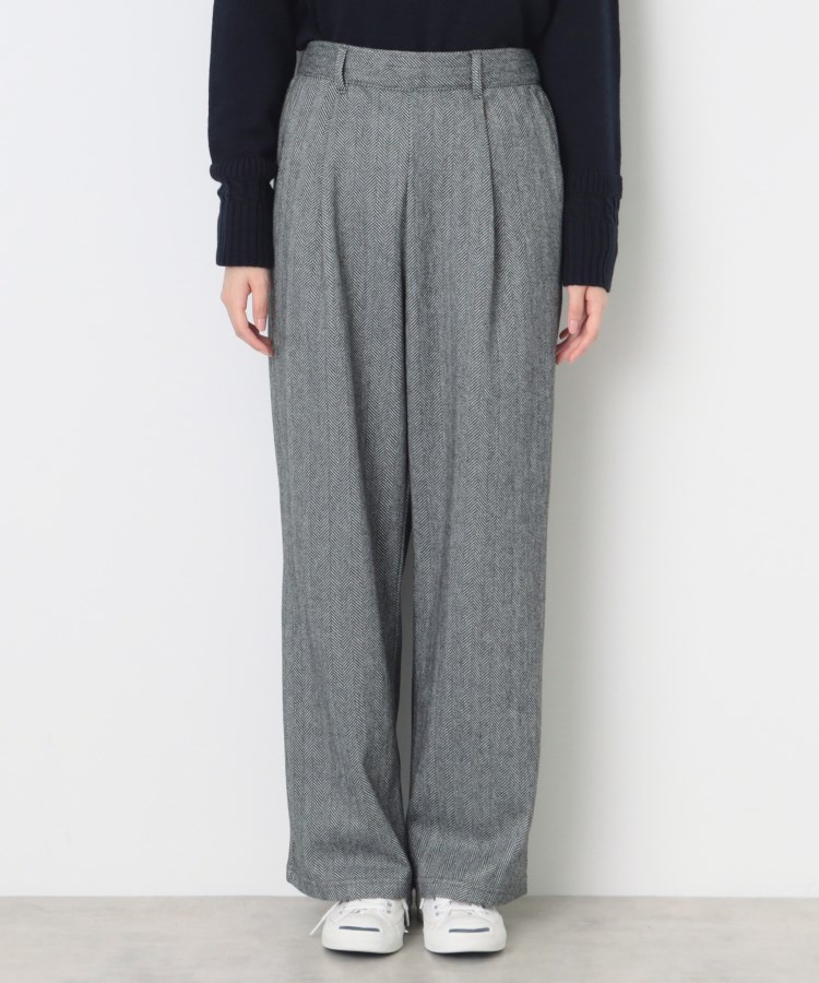 デッサン(レディース)(Dessin(Ladies))の【後ろウエストゴム・洗える】リラックスワイドパンツ（XS～L）13