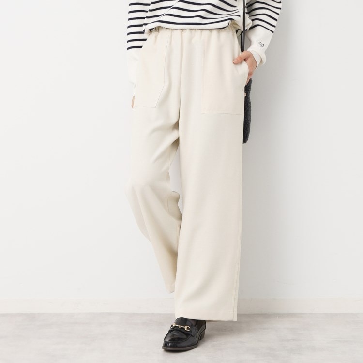 デッサン(レディース)(Dessin(Ladies))の【ウエストゴム・洗える】アウトポケット付きパンツ（XS～L） フルレングスパンツ