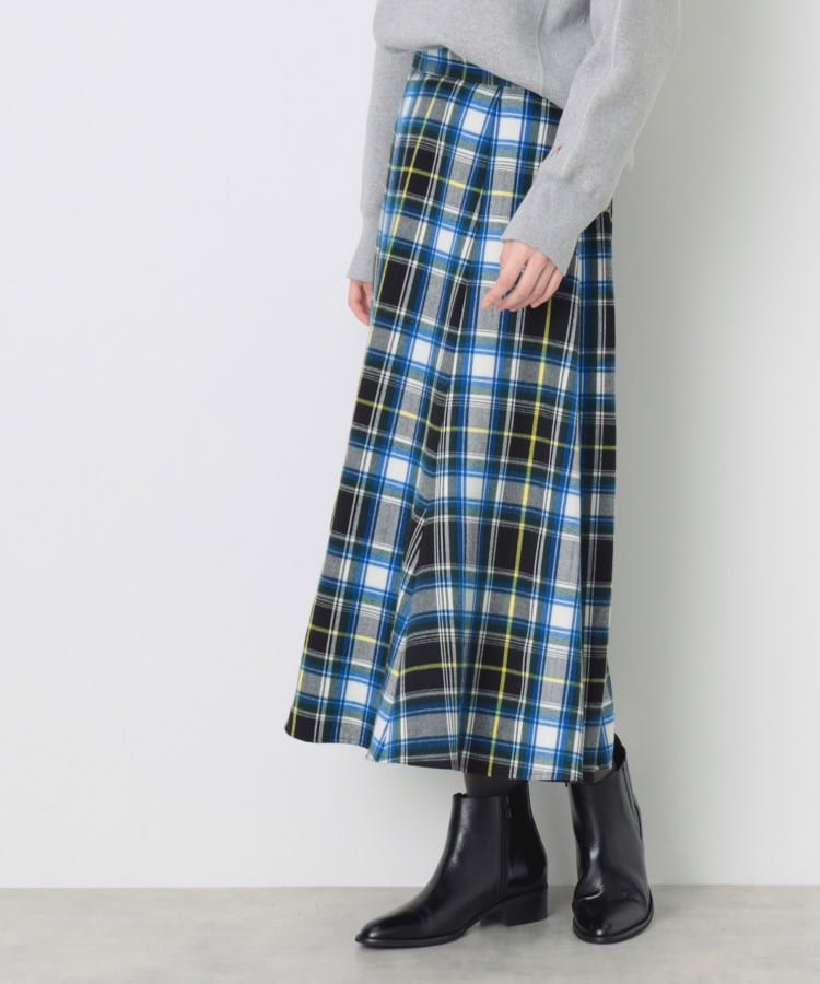 デッサン(レディース)(Dessin(Ladies))の【洗える】起毛チェック柄切替フレアースカート（XS～L）34