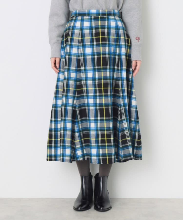 デッサン(レディース)(Dessin(Ladies))の【洗える】起毛チェック柄切替フレアースカート（XS～L）38