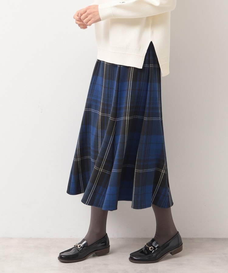デッサン(レディース)(Dessin(Ladies))の【洗える】起毛チェック柄切替フレアースカート（XS～L）14