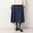 デッサン(レディース)(Dessin(Ladies))の【洗える】起毛チェック柄切替フレアースカート（XS～L） ブルー(293)