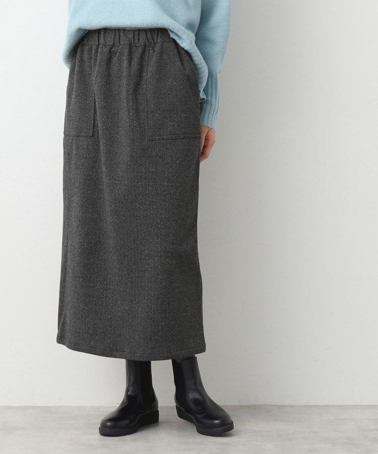 デッサン(レディース)(Dessin(Ladies))の【ウエストゴム・洗える】ベイカーポケットスカート（XS～L） チャコールグレー(014)