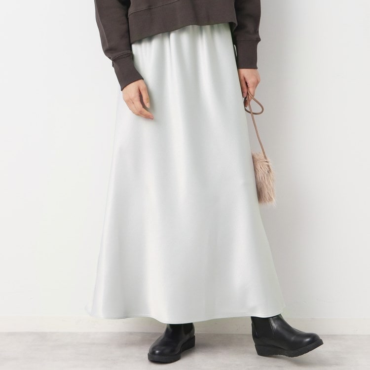 デッサン(レディース)(Dessin(Ladies))の【洗える】ナローサテンロングスカート マキシ・ロングスカート