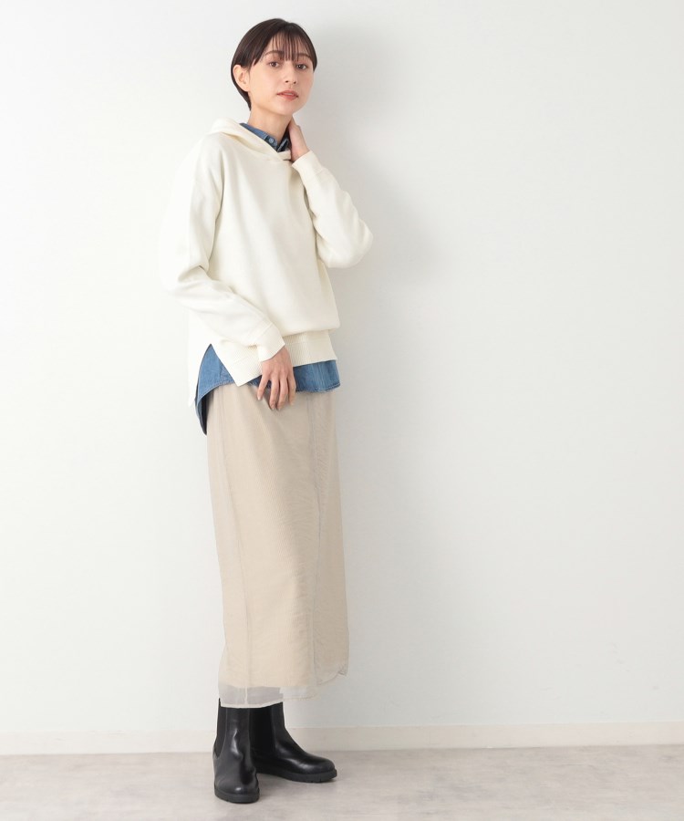 デッサン(レディース)(Dessin(Ladies))の【洗える】オーガンジーレイヤードコーデュロイスカート3