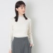 デッサン(レディース)(Dessin(Ladies))の【洗える】シースルーフリルネックリブニット1