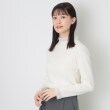 デッサン(レディース)(Dessin(Ladies))の【洗える】シースルーフリルネックリブニット2