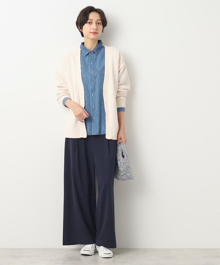 デッサン(レディース)(Dessin(Ladies))の【洗える】モール素材カーディガン3