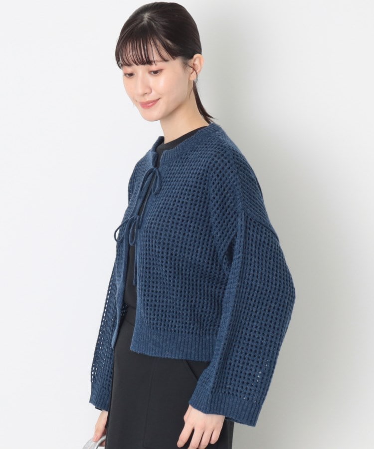 デッサン(レディース)(Dessin(Ladies))の【2WAY・洗える】リボン付きメッシュカーディガン16