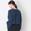 デッサン(レディース)(Dessin(Ladies))の【2WAY・洗える】リボン付きメッシュカーディガン ネイビー(094)