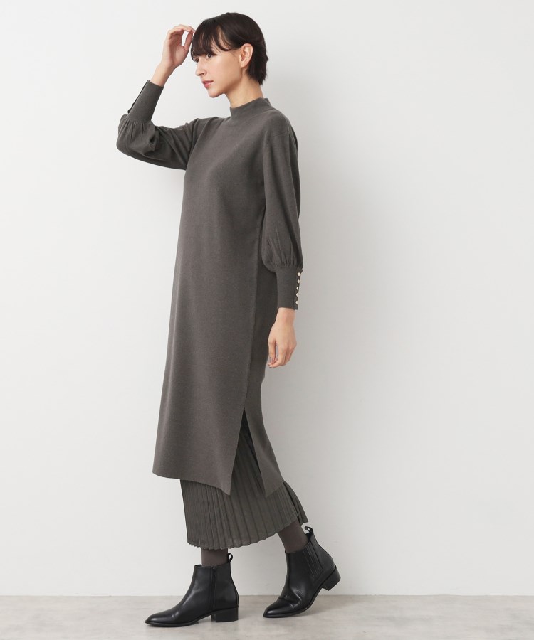 デッサン(レディース)(Dessin(Ladies))の【洗える】プリーツレイヤードニットワンピース3