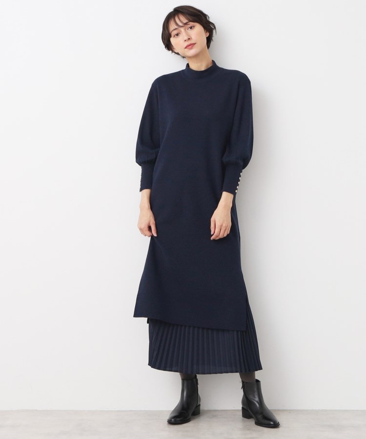デッサン(レディース)(Dessin(Ladies))の【洗える】プリーツレイヤードニットワンピース5